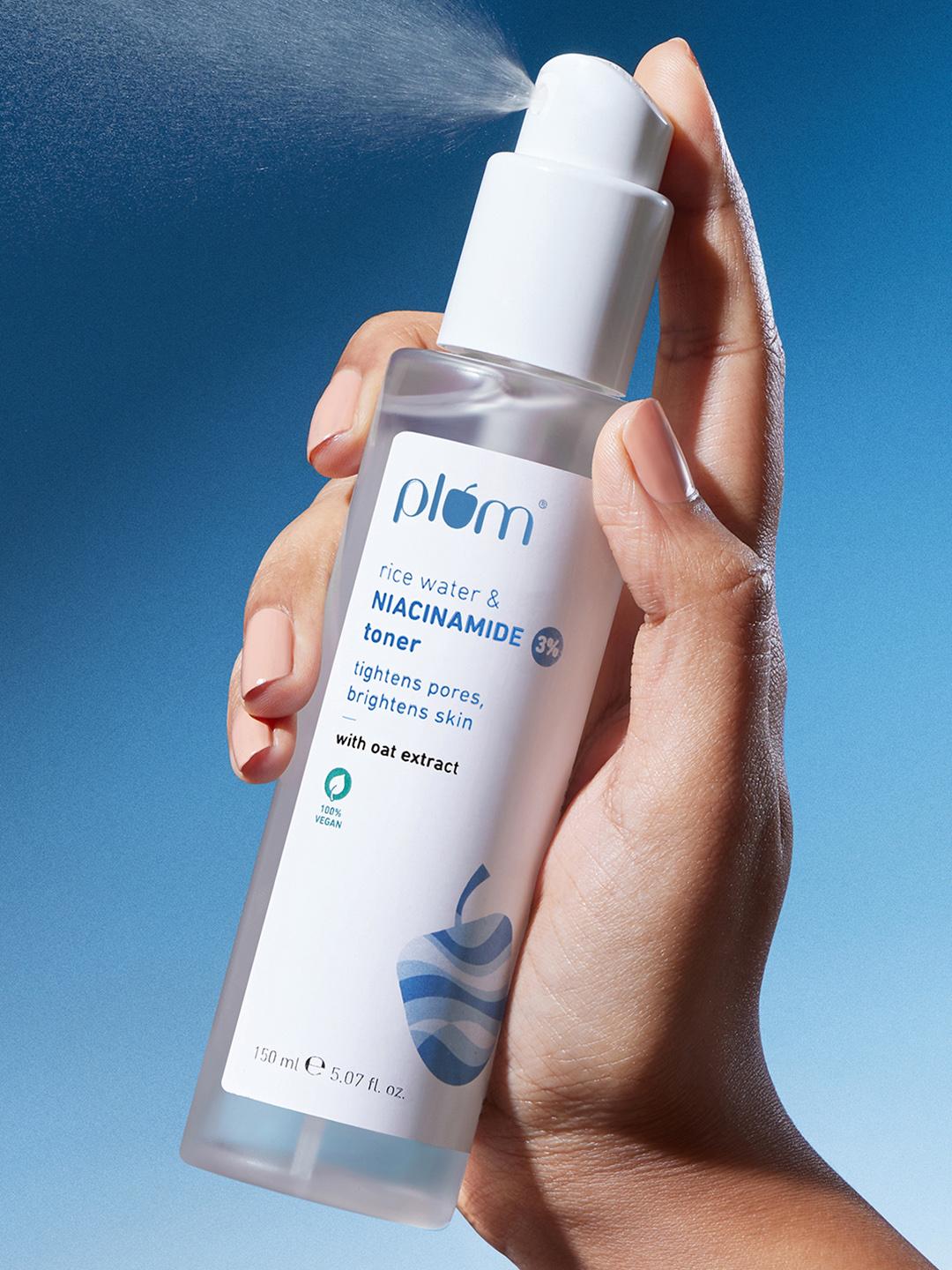 Plum 3% Niacinamide Alcohol-Free Toner With Rice Water To Reduce Pores & Blemishes - 150ml