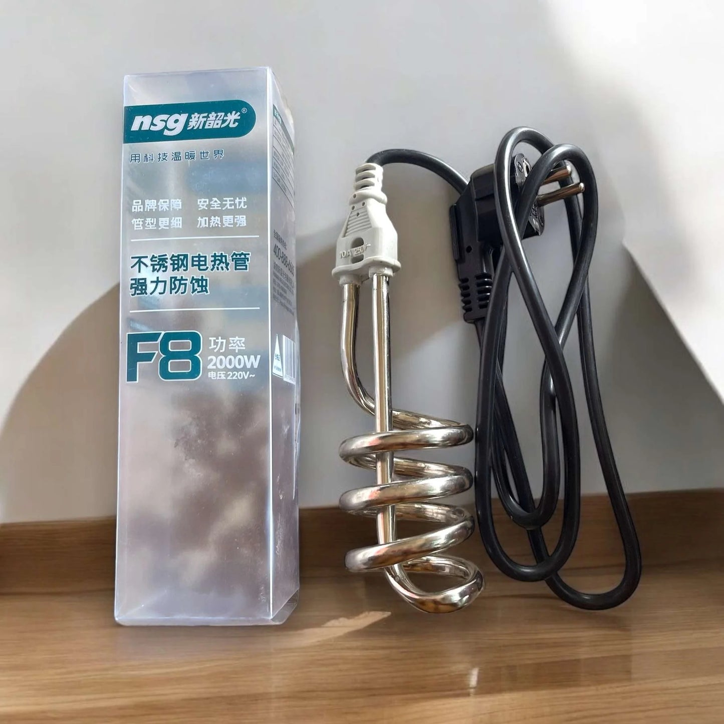 NSG F8 Water Heater Rod shock proof | Portable Electric Water Heating Rod imported